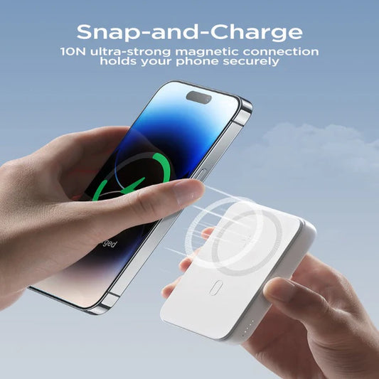 Joyroom JR-W020 Magnetic Wireless Power Bank Black - 10000mah Capacity With Magsafe